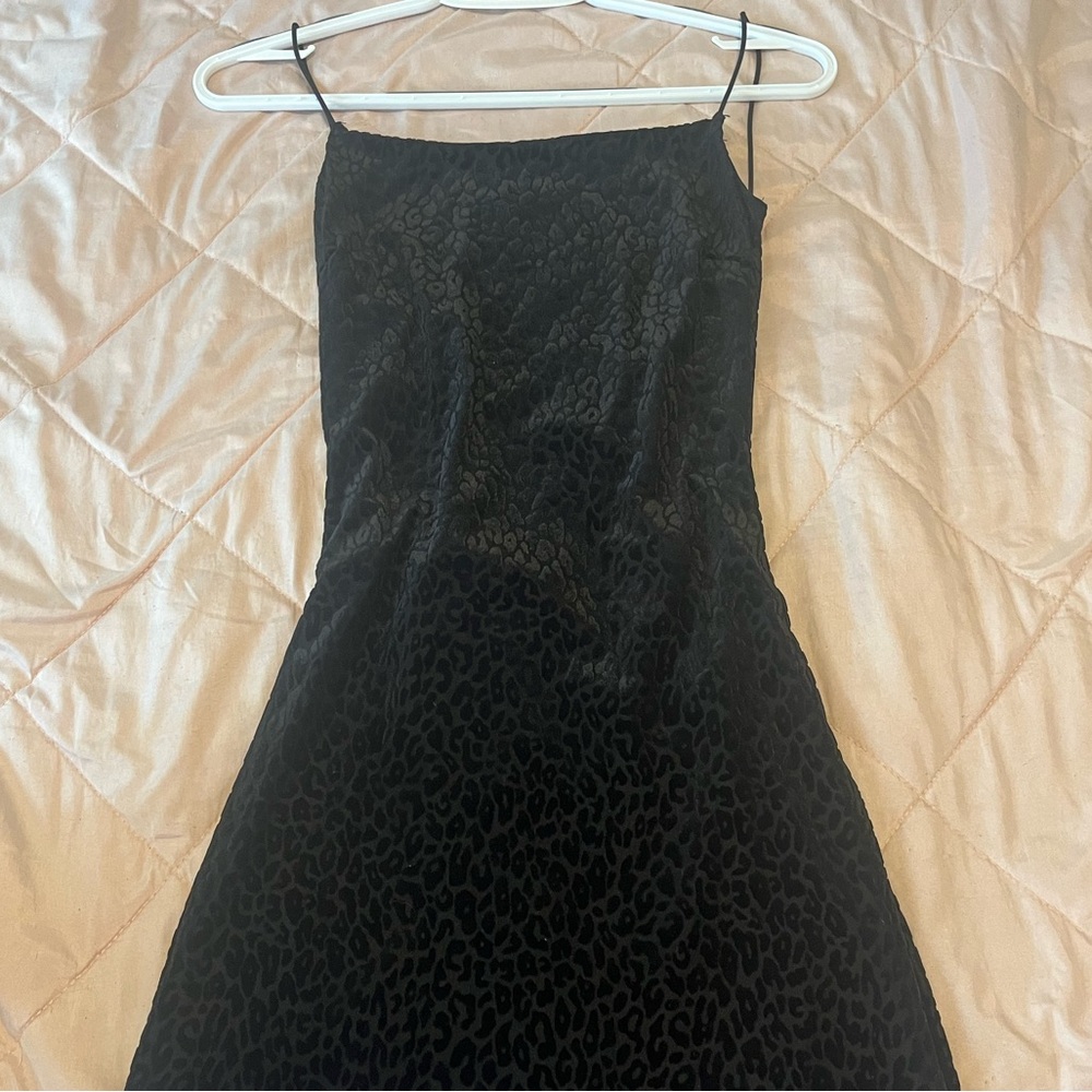 Velvet Leopard Mini Dress